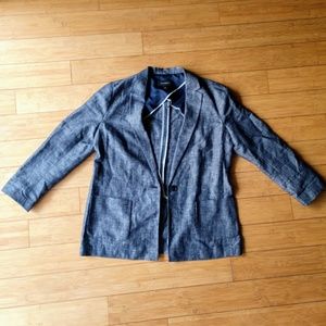 Talbots Chambray Linen Blazer
